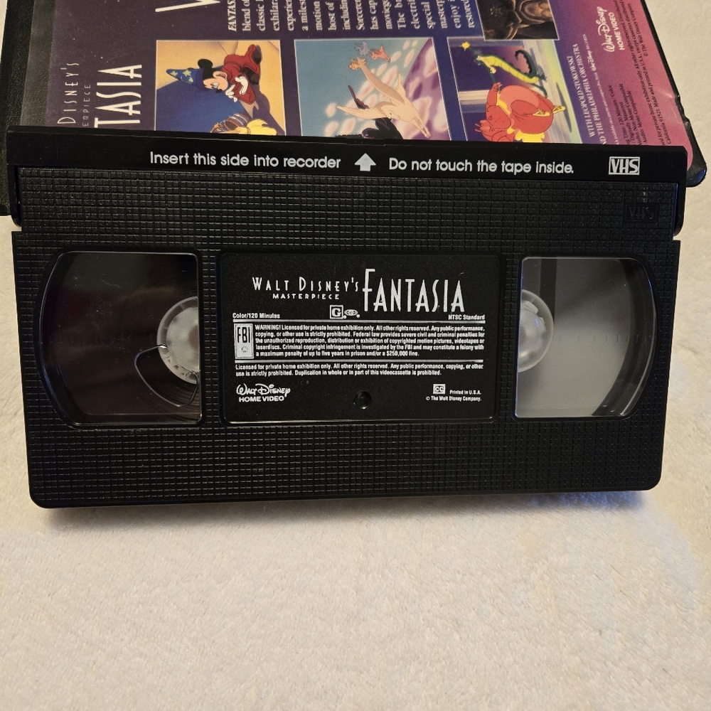 Walt Disney's Masterpiece Fantasia Vintage VHS Tape 1992 Rated G - Picture 3 of 5